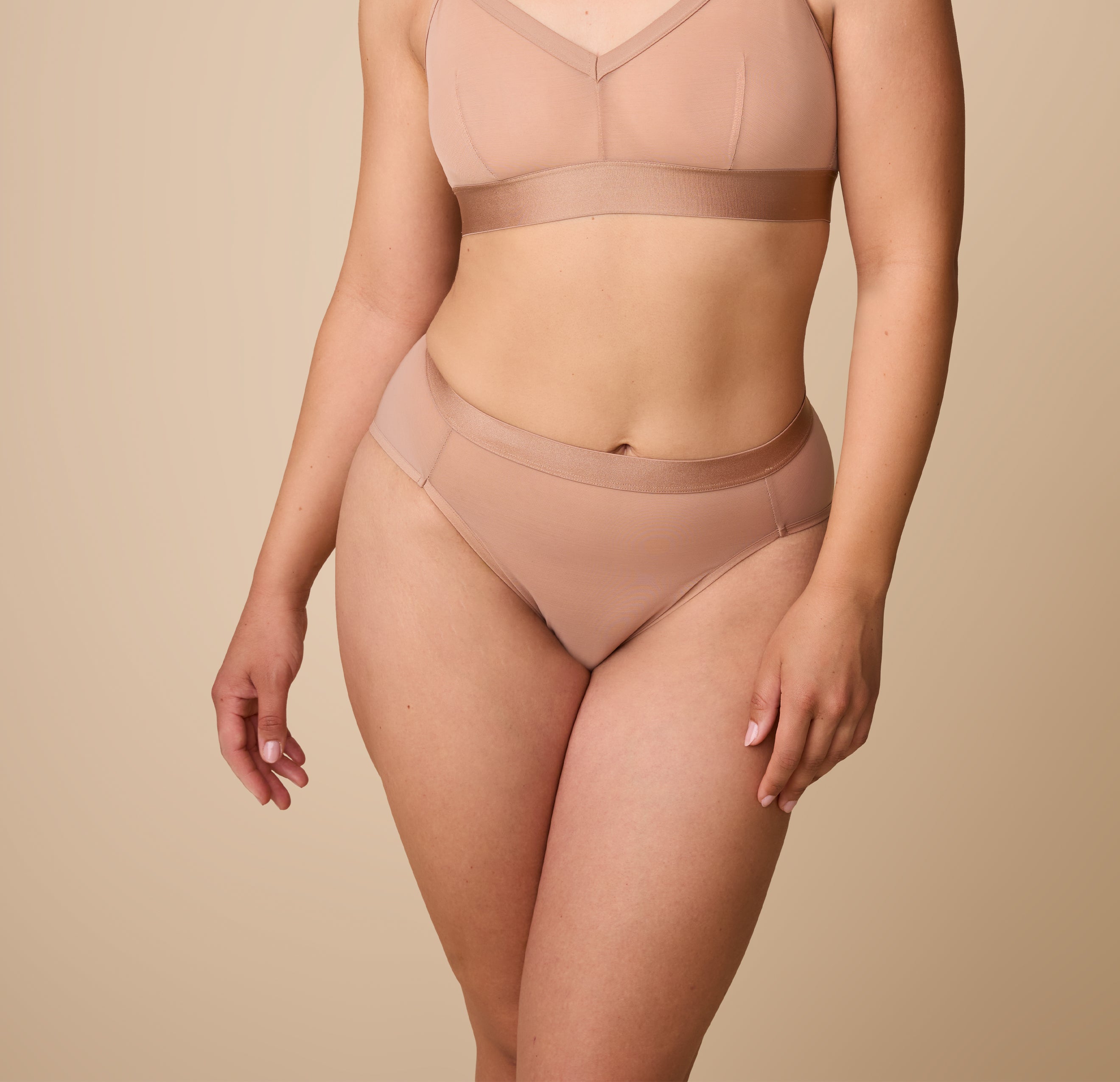 ComfortMesh™ Highwaist Brief - Taupe、mySite、bengalsvssteelers