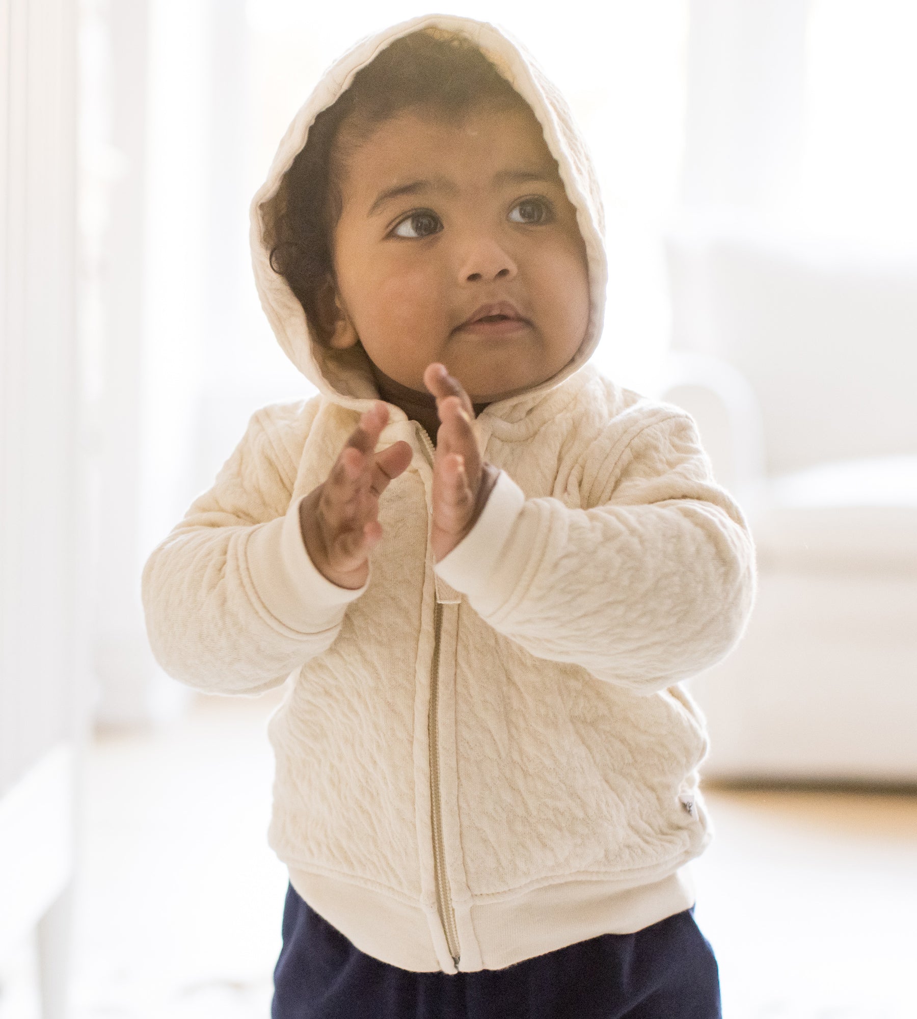  Organic Cotton Quilted Bee Baby Jacket - Oat、mySite、layawaytickets