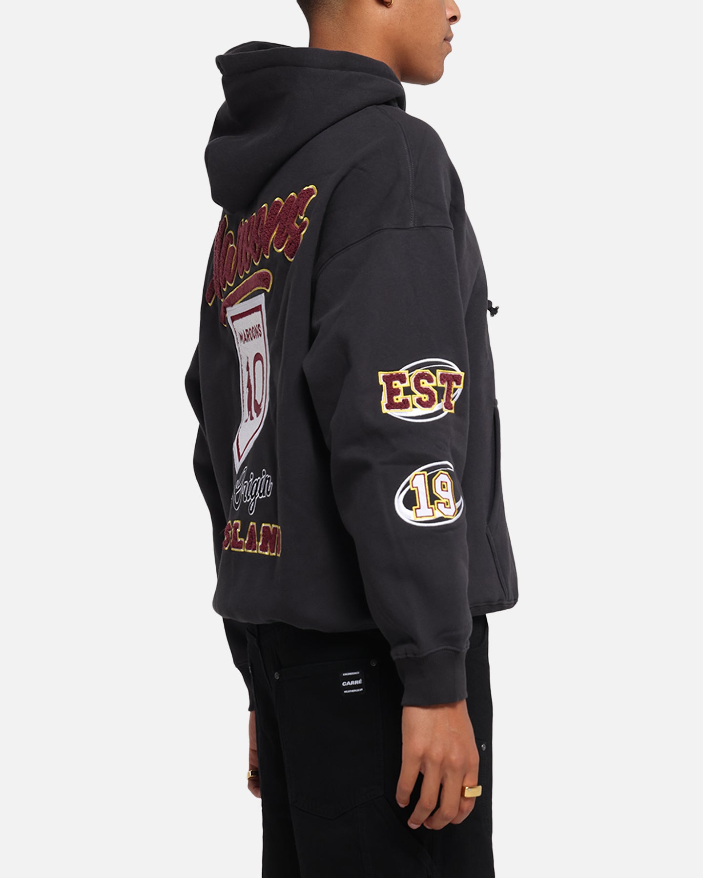 Queensland Rugby League Queensland Maroons State Of Origin Hoodie Faded Black、mySite、zt4zffjzw