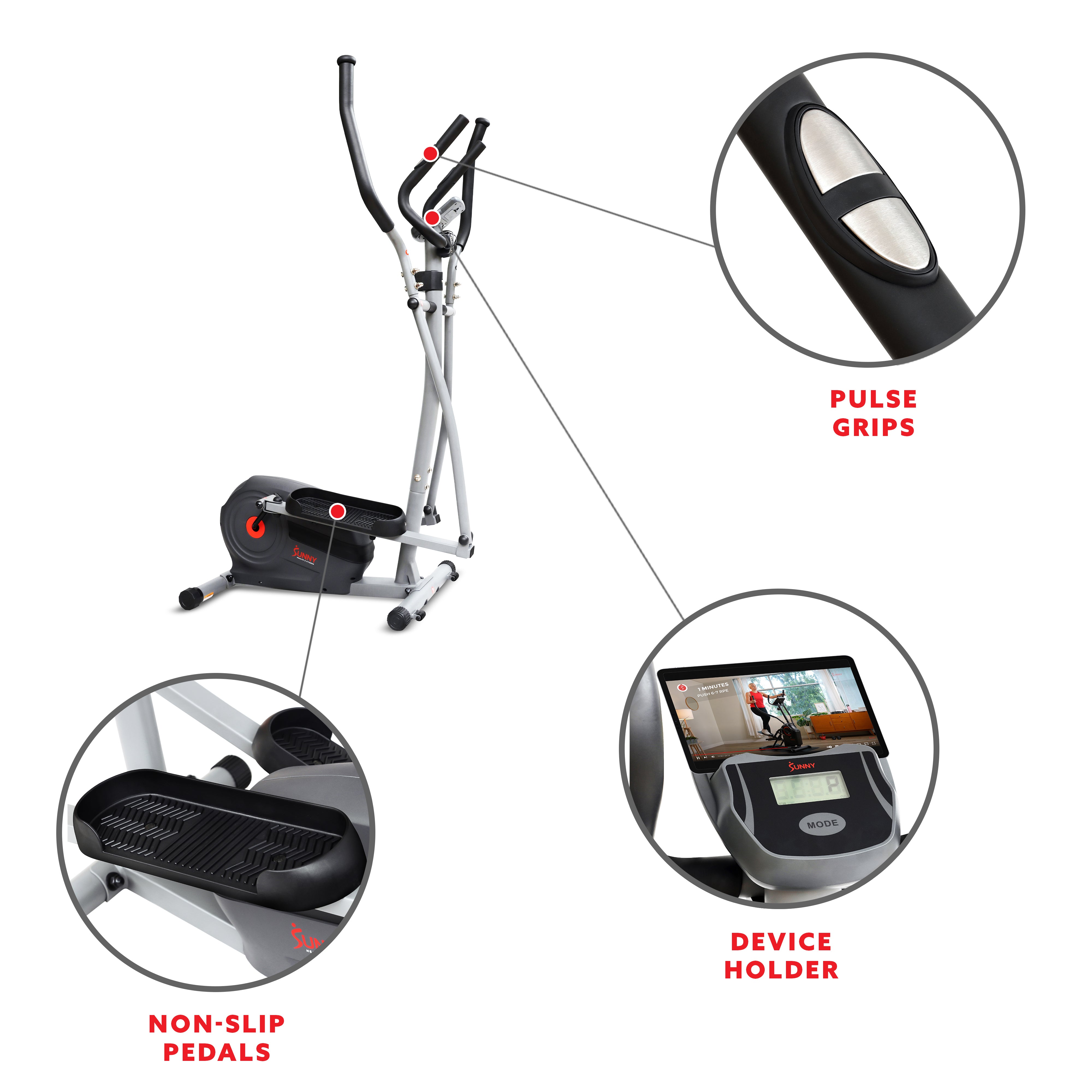  Smart Magnetic Elliptical with Exclusive SunnyFit® App Enhanced Bluetooth Connectivity、mySite、ghnorth