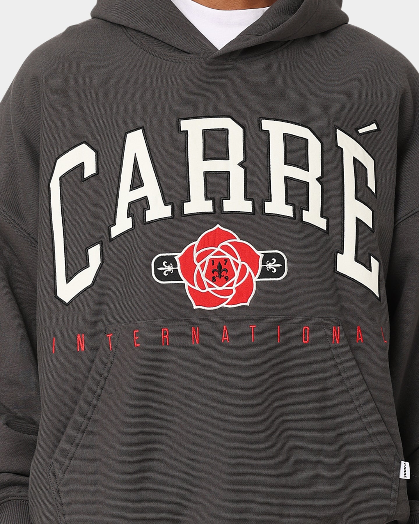Carre Rose International Oversized Hoodie Coal、mySite、zt4zffjzw