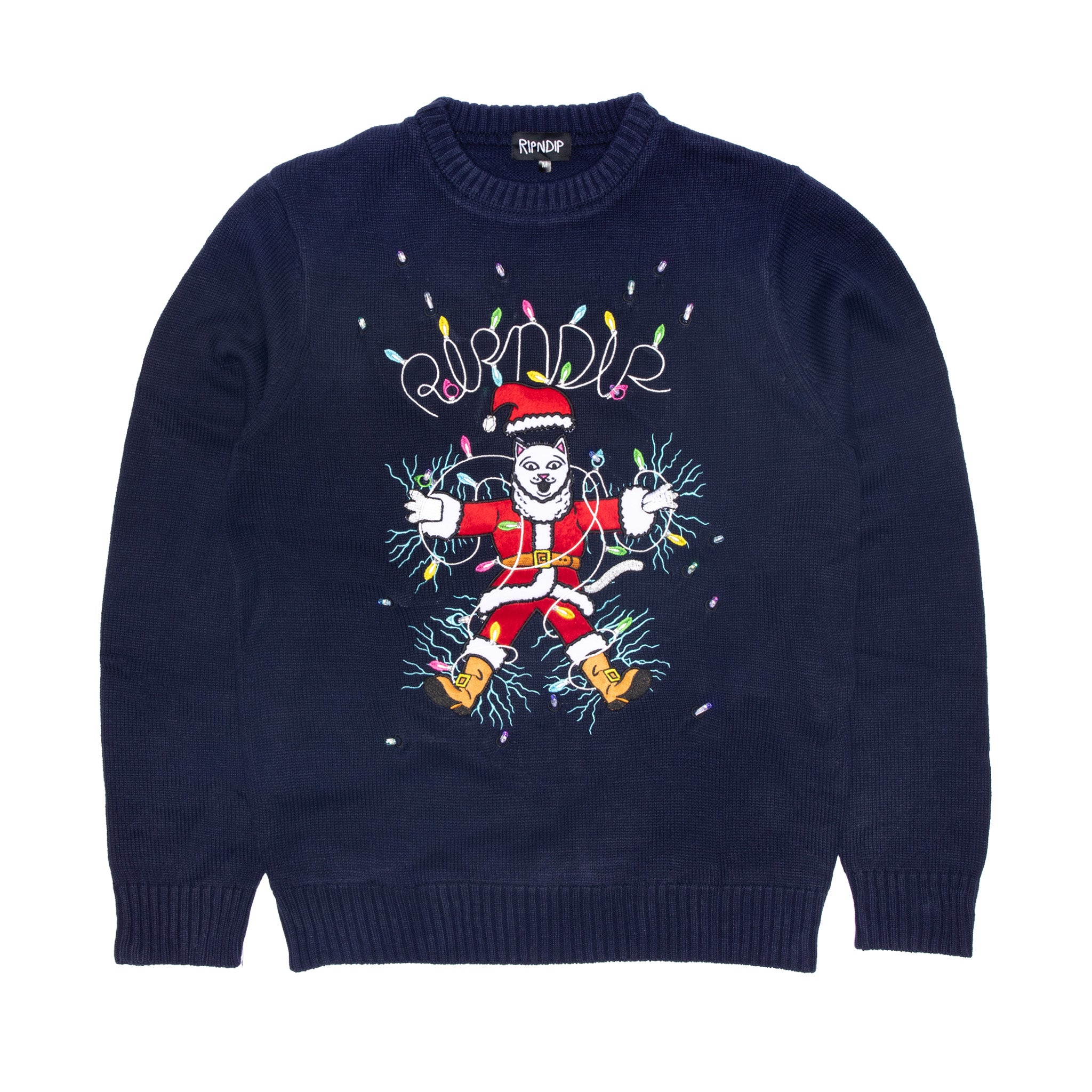  Electrifying Santa Light Up Sweater (Navy)、mySite、merchandisen