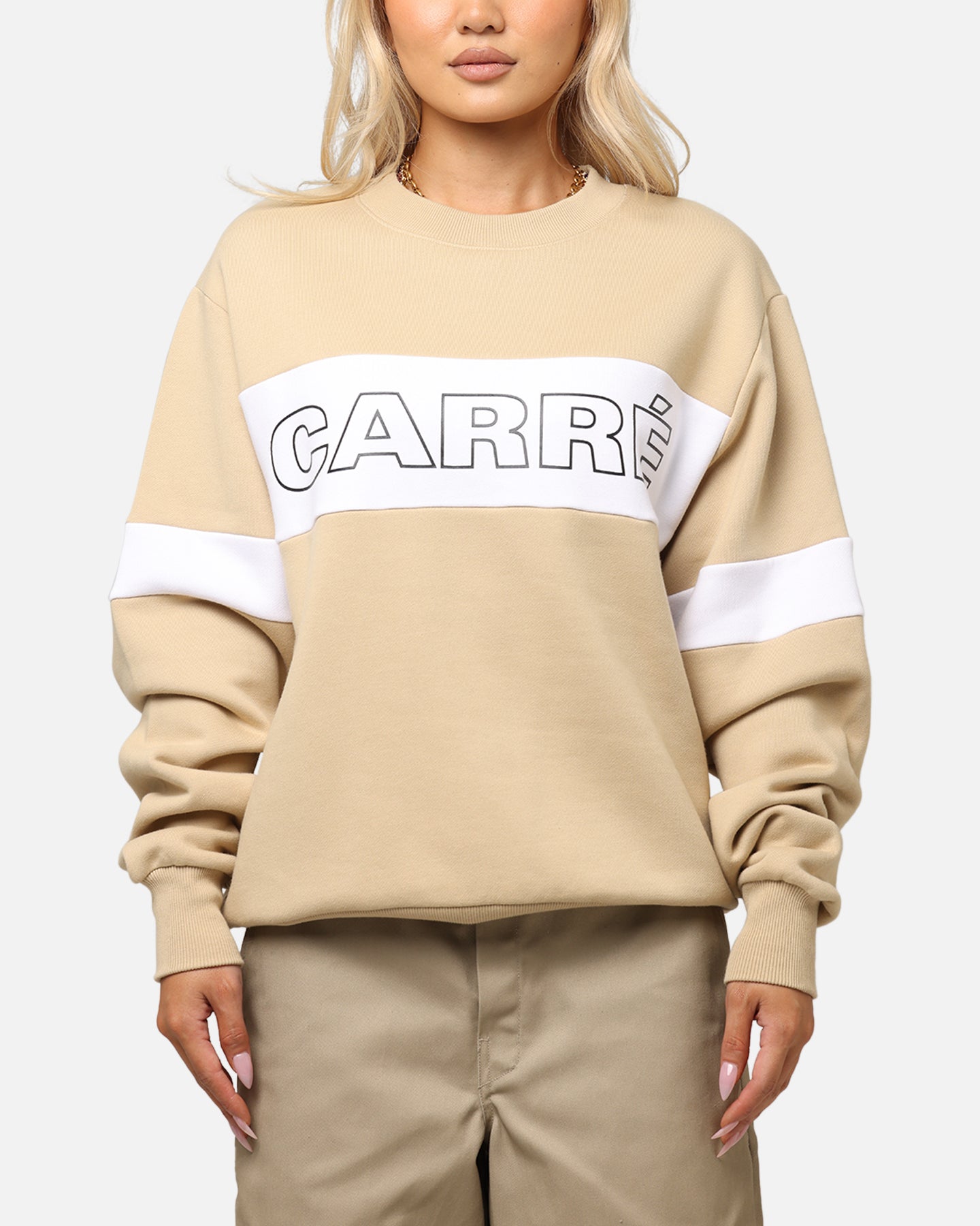 Carre Bars Crewneck Stone/White、mySite、zt4zffjzw