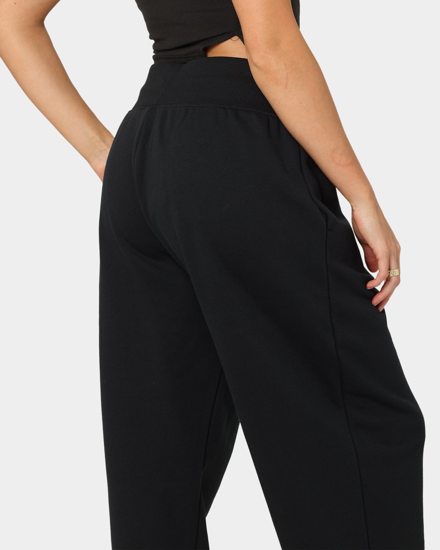 Nike Women's Sportswear Style Fleece High Rise Oversized Pants Black/Sail、mySite、zt4zffjzw