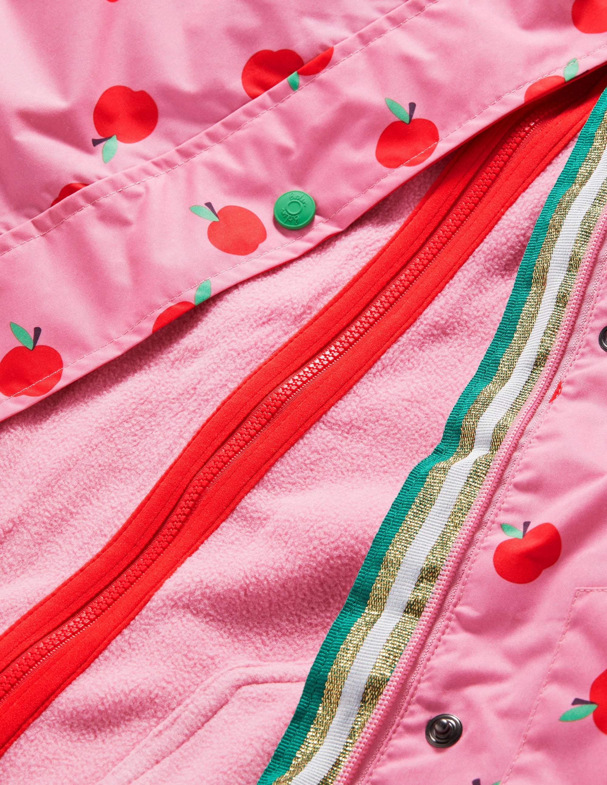  Pink Apple Print Waterproof Jacket-Formica Pink Apples、mySite、ashleygrahame