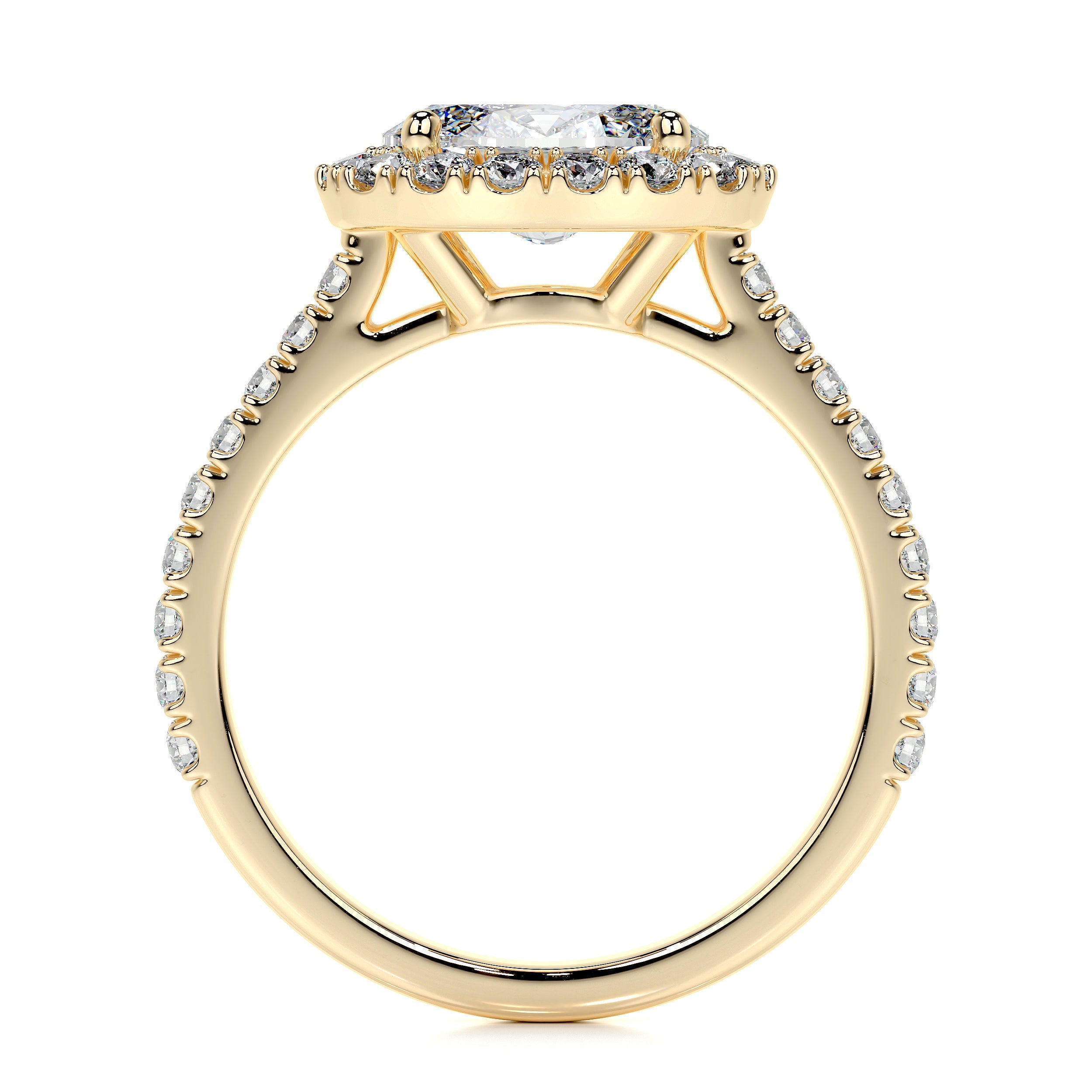 Alessandra Lab Grown Diamond Ring -18K Yellow Gold、mySite、hinf8tx79