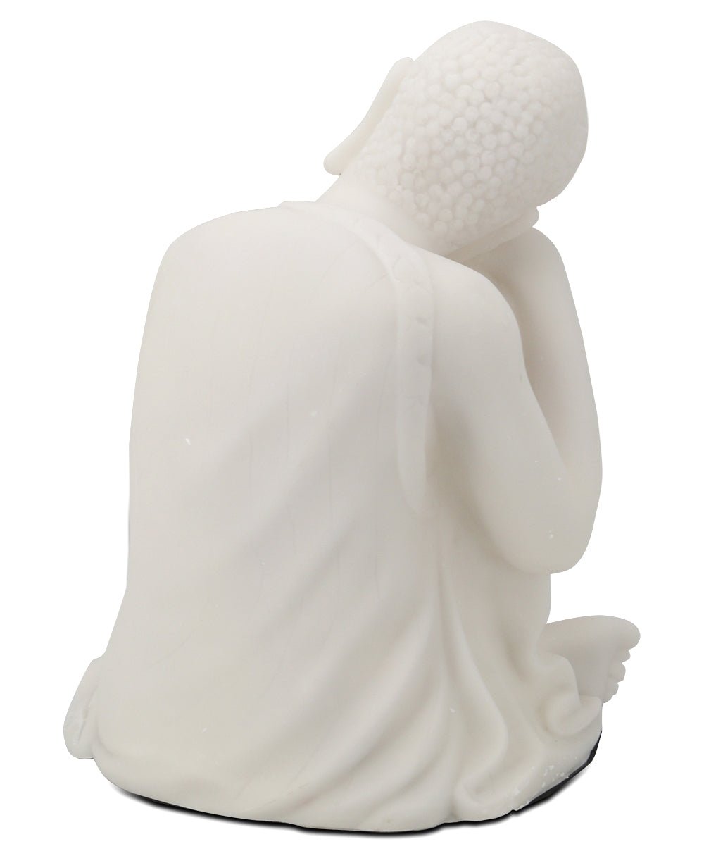 Resting Buddha Statue in Pearl White Finish, Indoor Outdoor、mySite、topwebapps