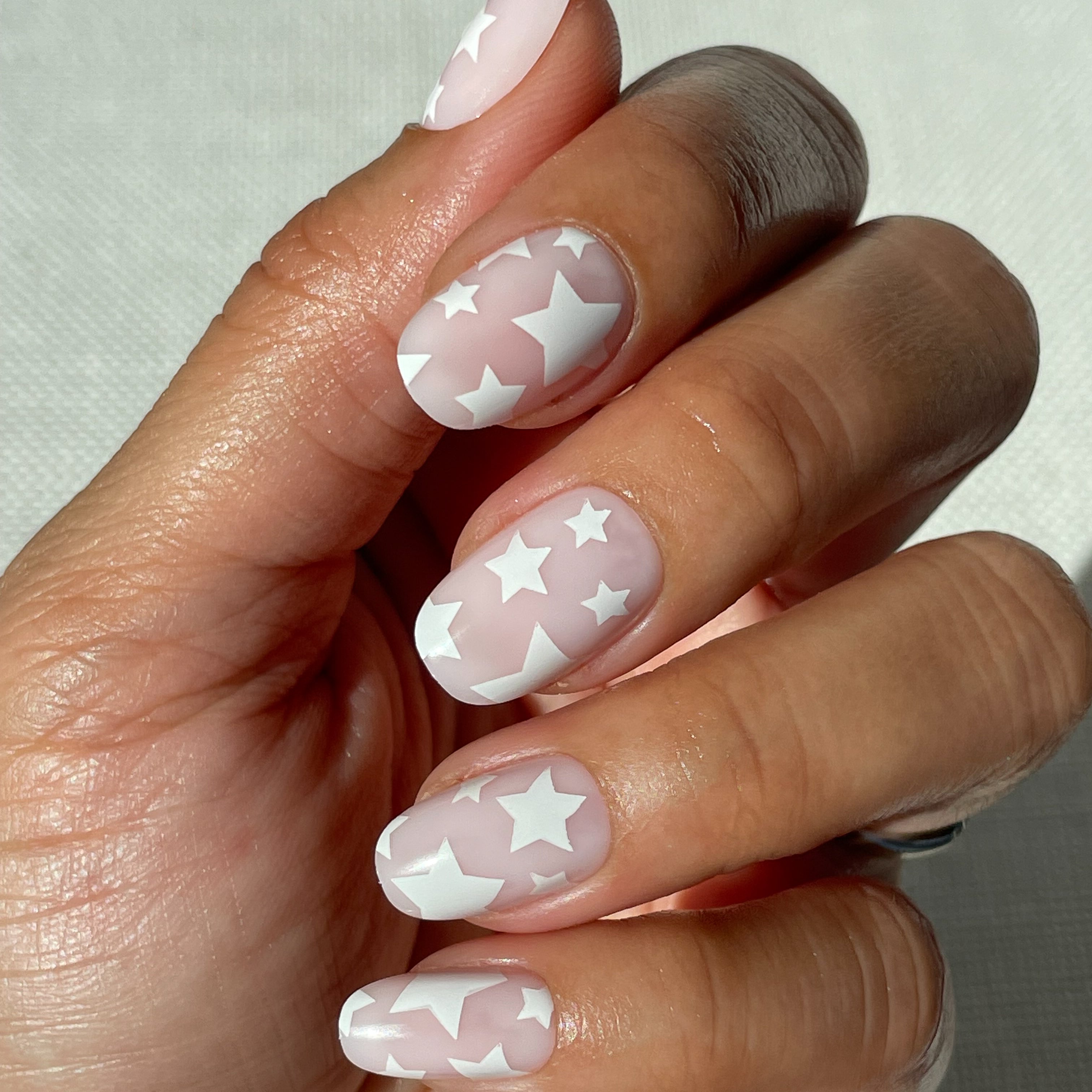 Super Stars - Press-On | Short | Round、mySite、solidvoid