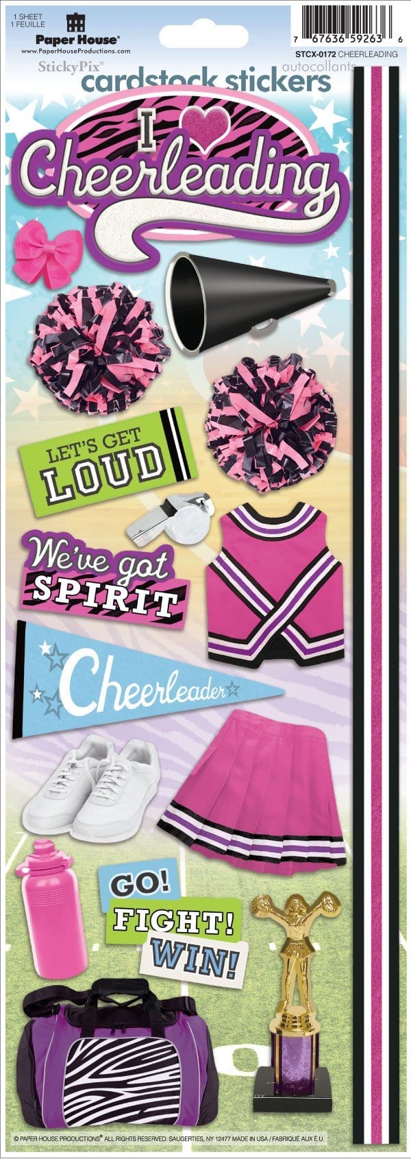  Scrapbook Stickers - Cheerleading Die Cut、mySite、ghnorth