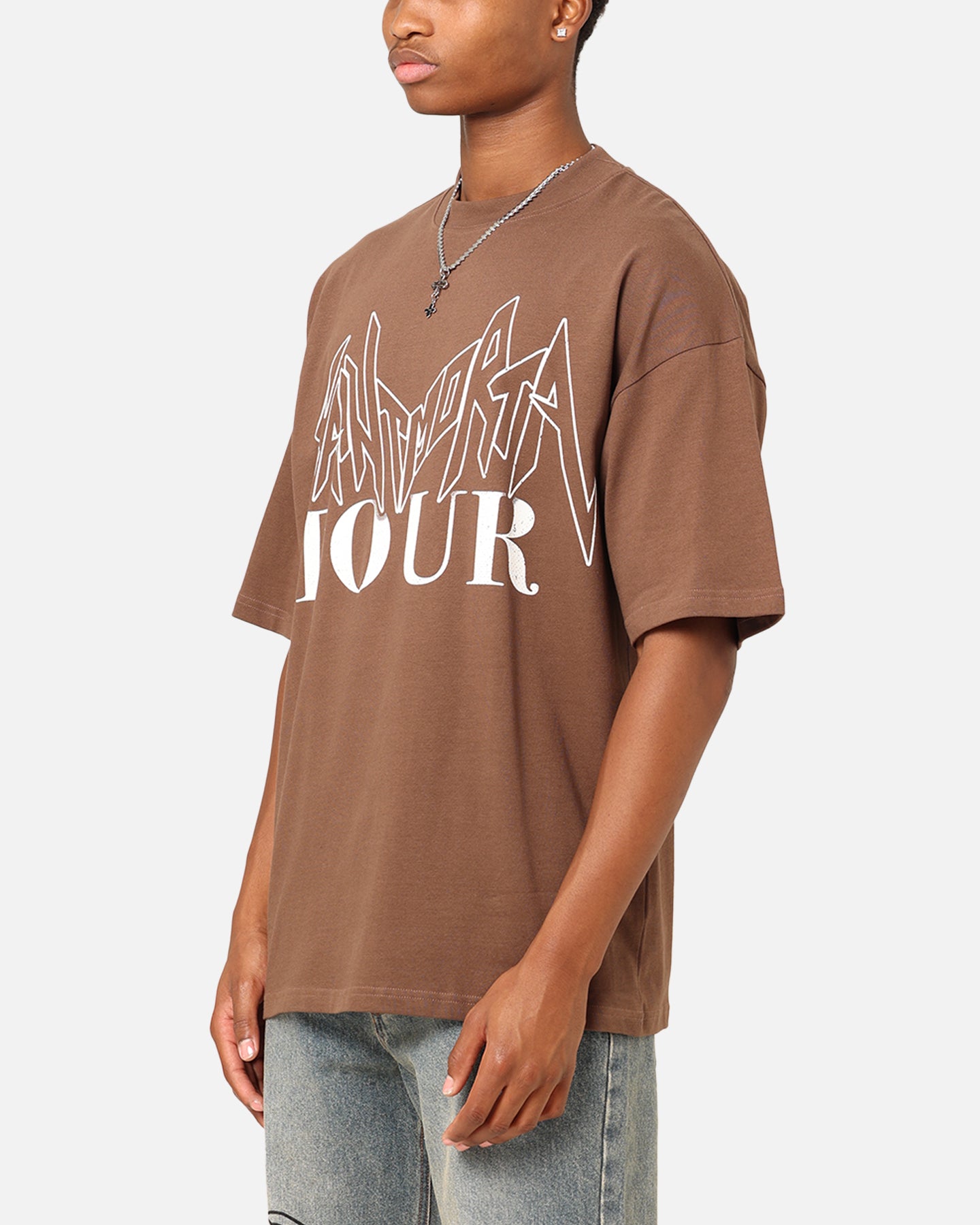 Saint Morta Tour Mock T-Shirt Brown、mySite、zt4zffjzw