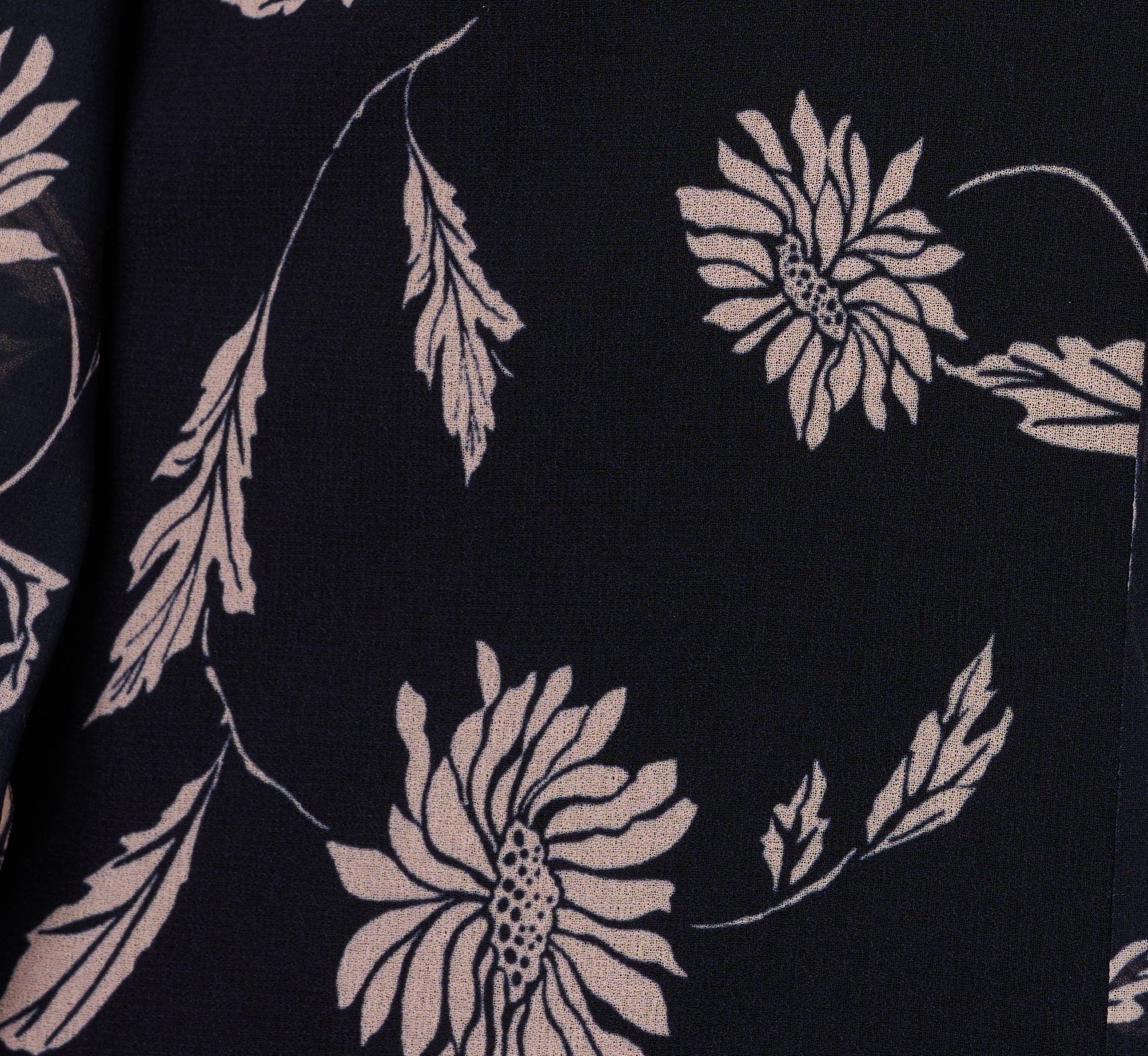 Long Sleeve Floral Chiffon Maxi Dress In Navy Blush、mySite、solidvoid