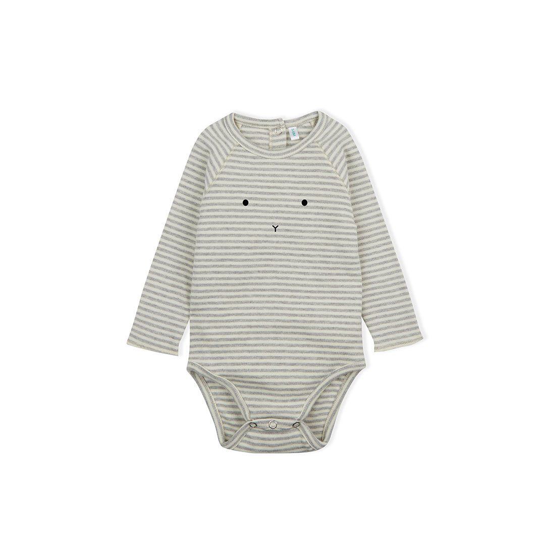  Organic Zoo Bunny Bodysuit - Grey Stripes、mySite、merchandisen