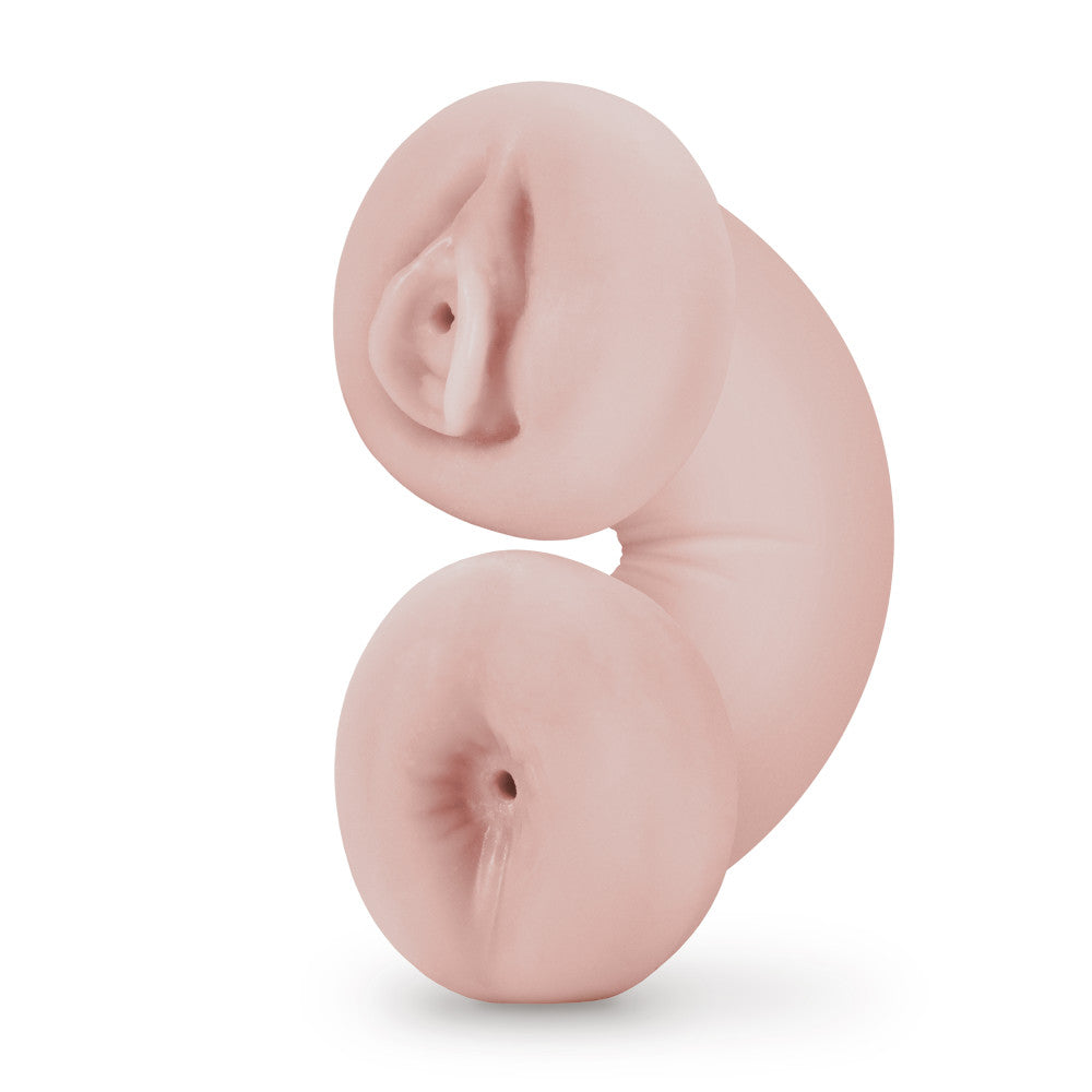 Enlust By Blush® | Tasha AI Male Masturbator Ribbed Pussy & Ass Orifices - Made With X5® Plus Ultra Soft Self Lubricating & Glow In The Dark - Beige、mySite、bottomscart