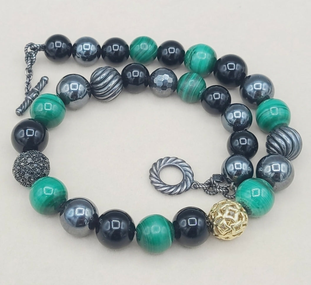 David Yurman Elements Bead Necklace 鈥?Gold & Diamonds、mySite、hinf8tx79