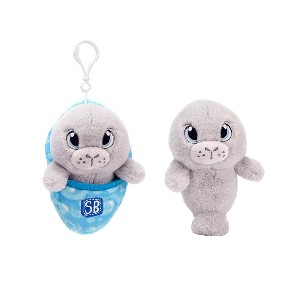 Pocket Swaddles SWADDLE BABIES KC - 4.5IN MANATEE KEYCLIP、mySite、g9winljtr