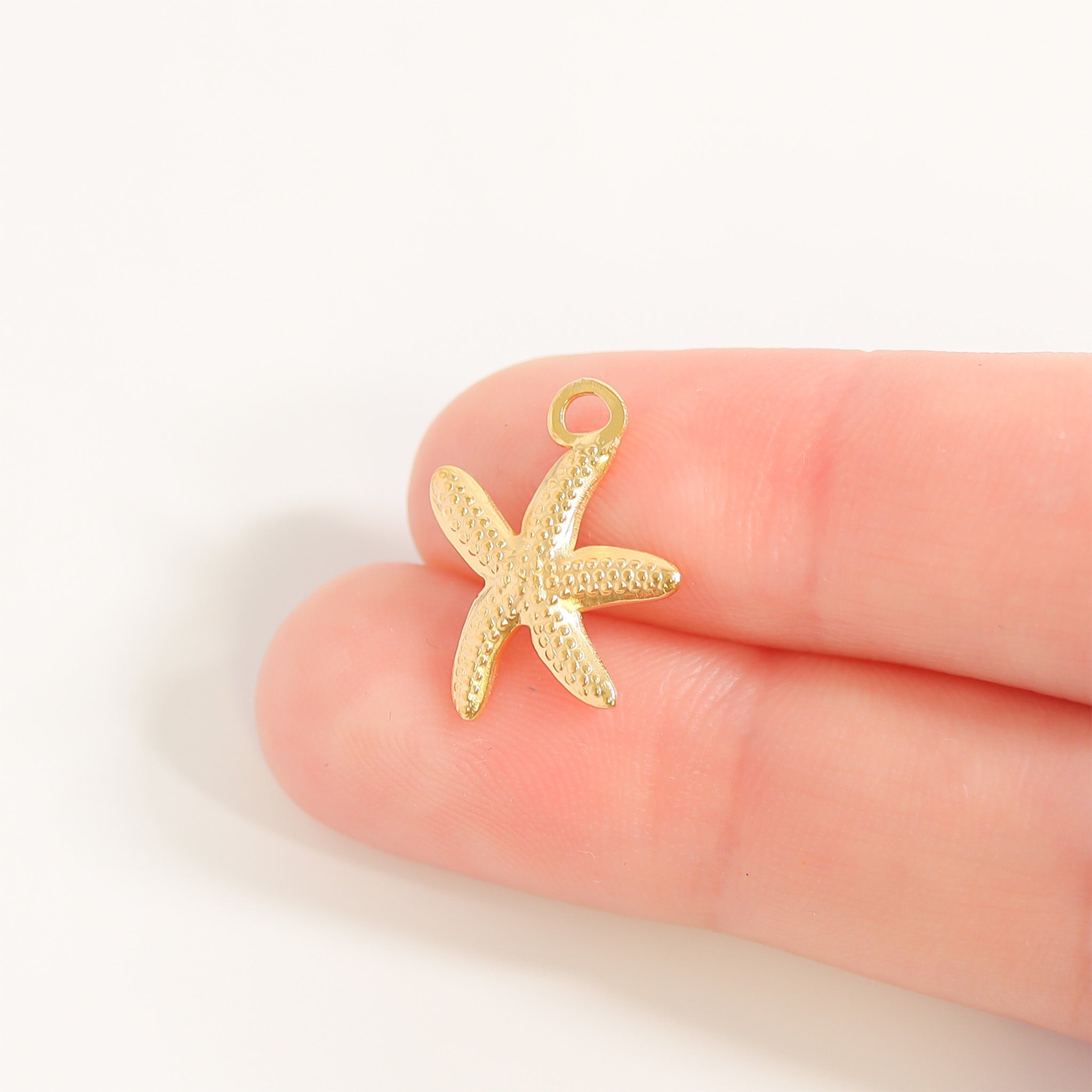 18K Gold PVD Stainless Steel Starfish Charm / PDL0185、mySite、dreamappss