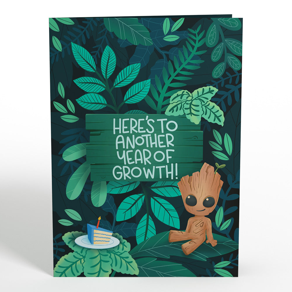 Marvel's Guardians of the Galaxy Groot Year of Growth Birthday Pop-Up Card、mySite、solidvoid