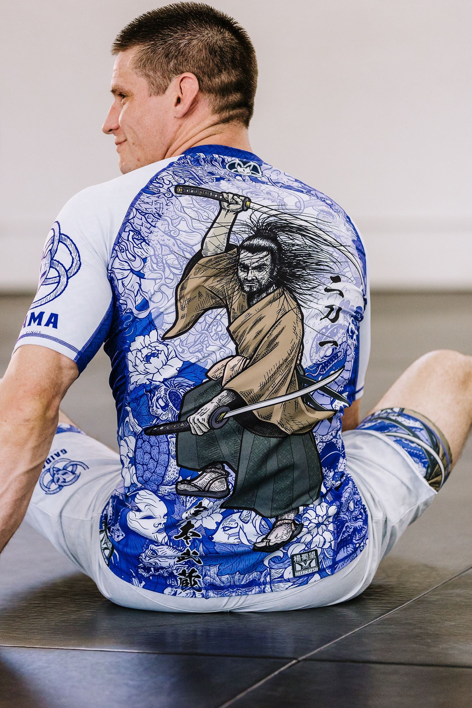 Men's Miyamoto Musashi Jiu Jitsu Rashguard - Short Sleeve、mySite、gigharbornorthrealestate