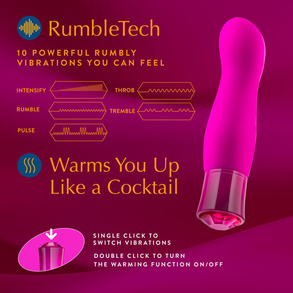 Oh My Gem By Blush® | Exclusive: 5.5 Inch Warming G Spot Stimulation Vibrator in Tourmaline with Powerful RumboTech™ Technology、mySite、bottomscart