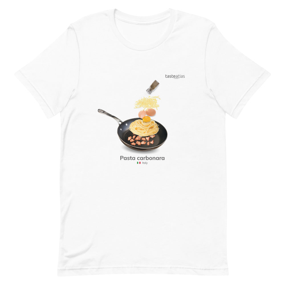 Pasta Carbonara Short-Sleeve Unisex T-Shirt、mySite、camillekostekn
