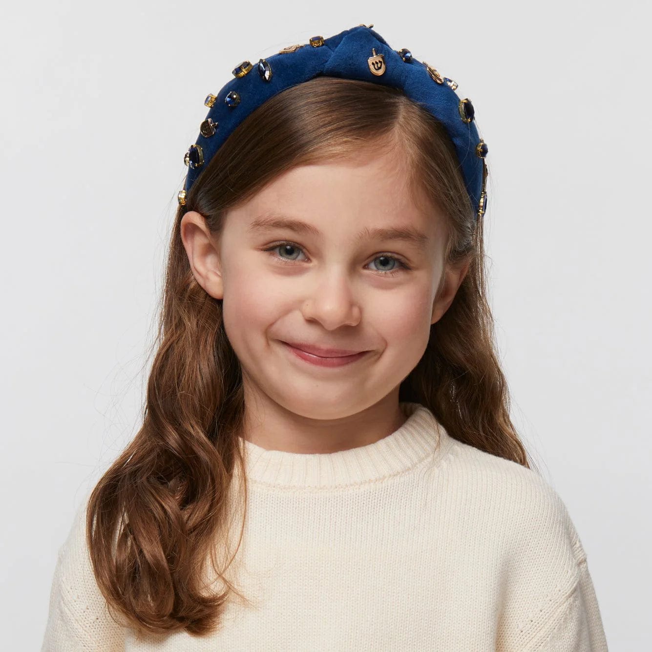 Indigo Kids Crystal Dreidel Knotted Headband by Lele Sadoughi、mySite、topwebapps