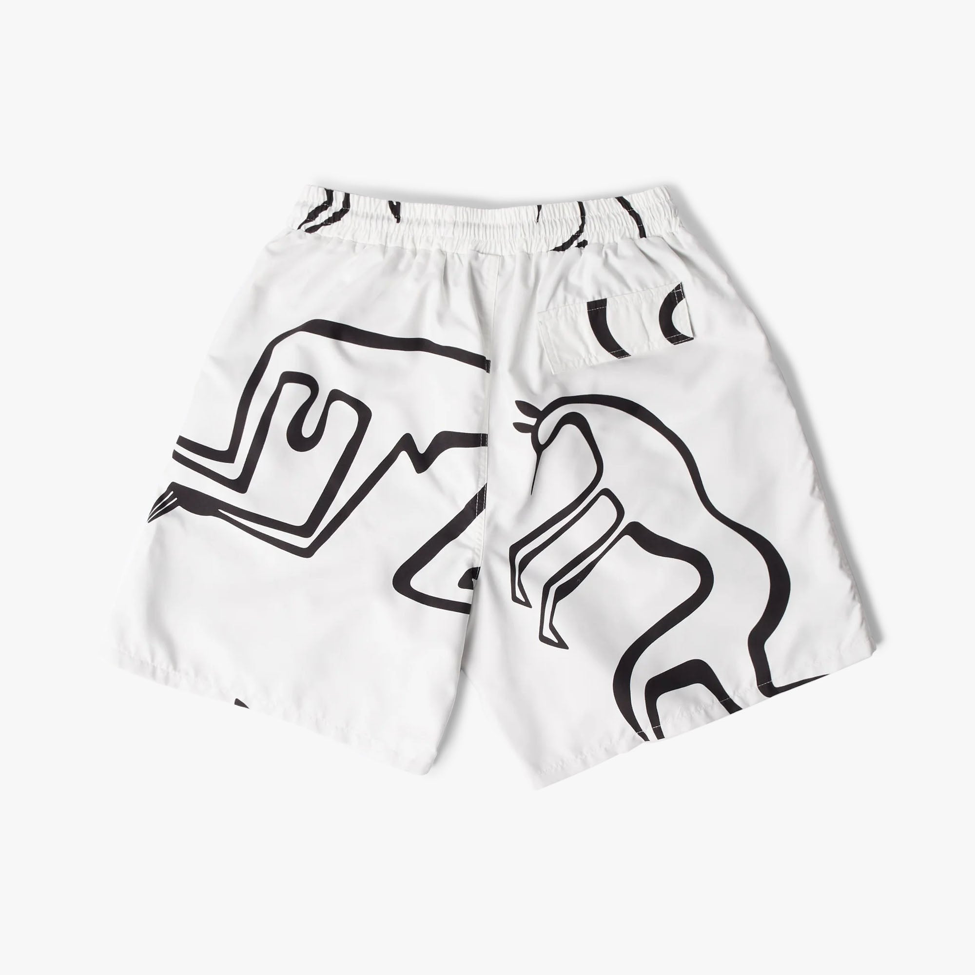  by Parra Yoga Walks Swim Shorts White、mySite、merchandisen