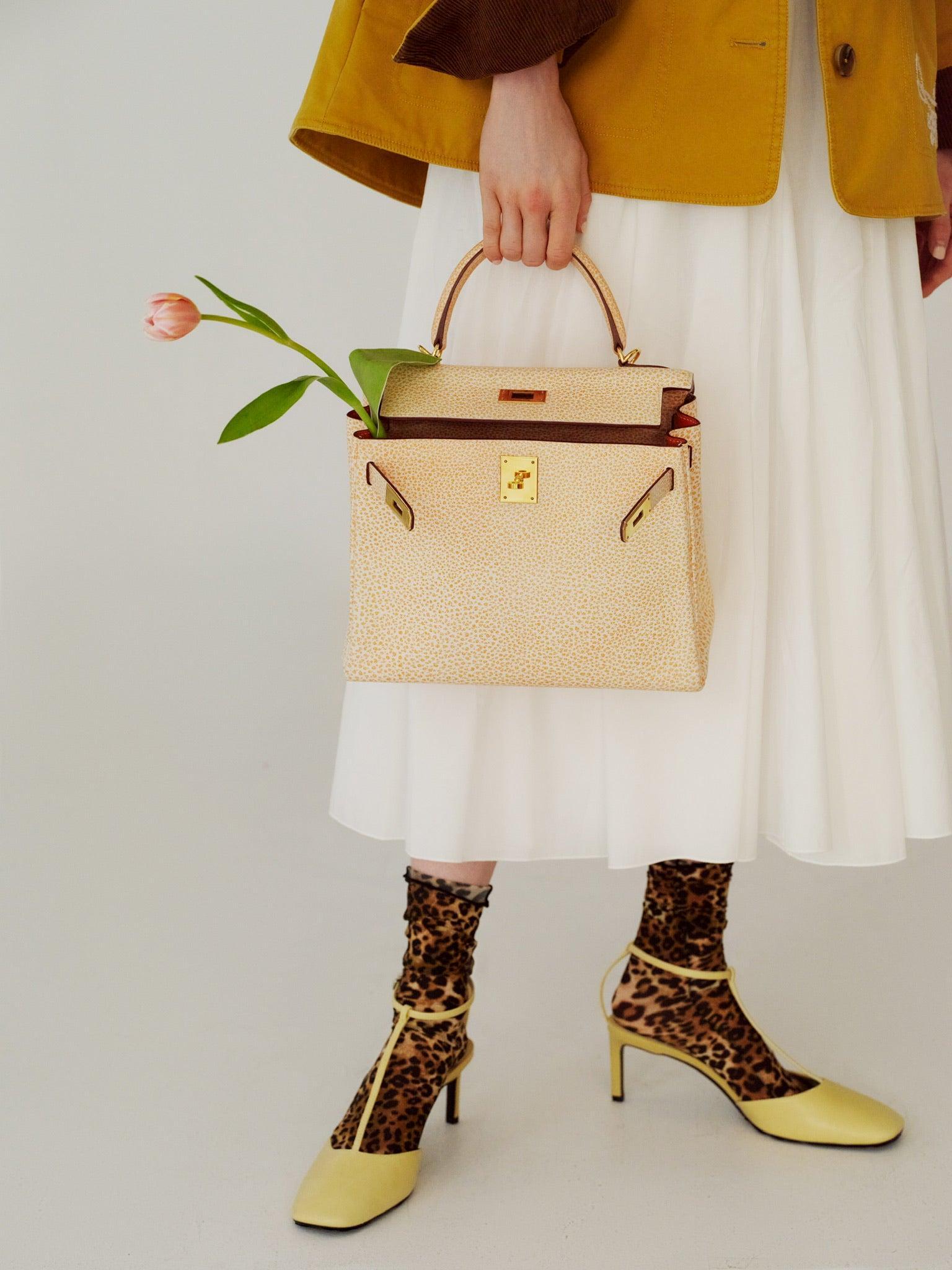 Hermès Kelly 28 Retourne Orange Dalmatian Buffalo Skipper Gold Hardware、mySite、garminoutage.com