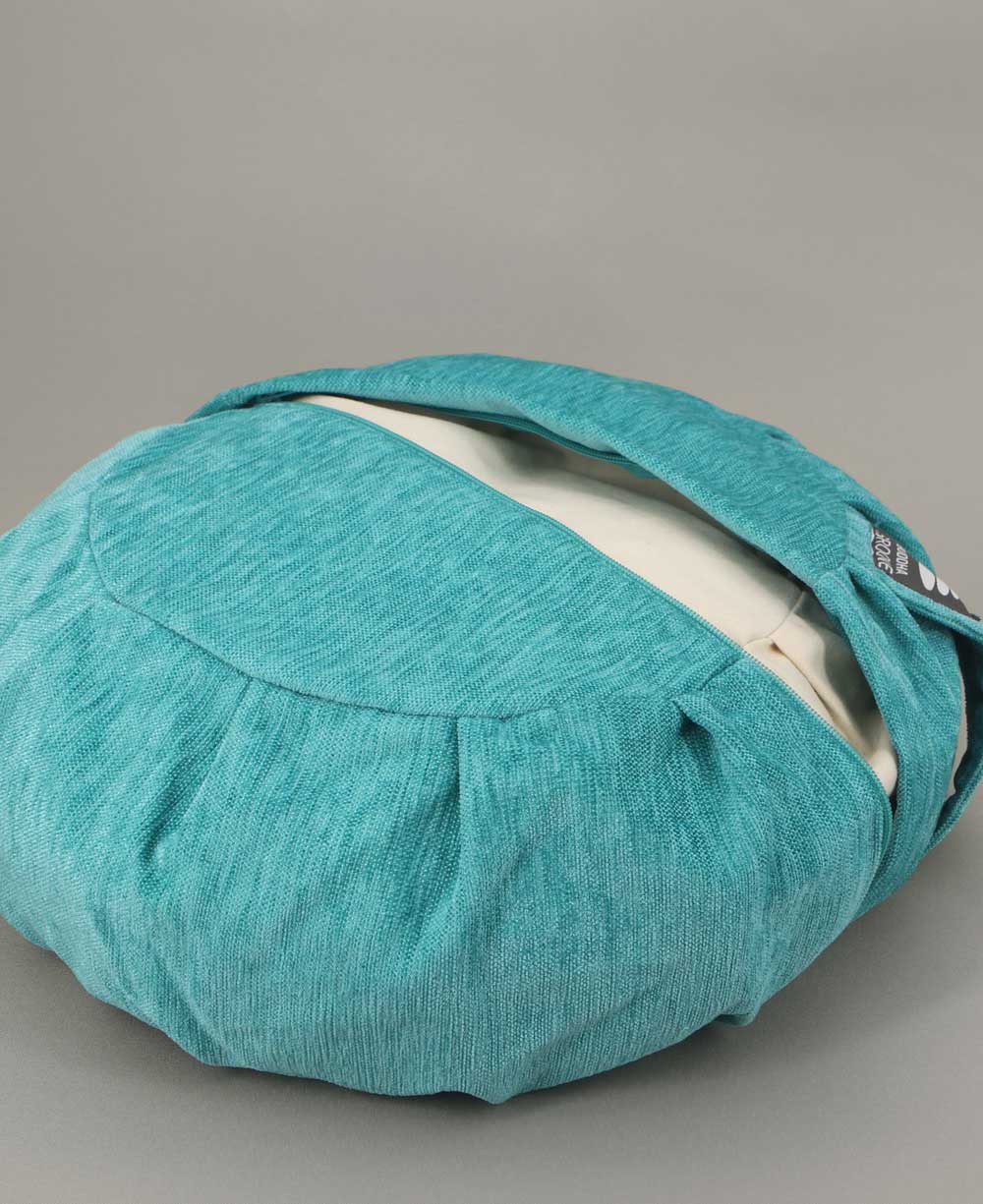 Just Breathe Turquoise Chenille Meditation Zafu Cushion, Buckwheat Insert、mySite、topwebapps