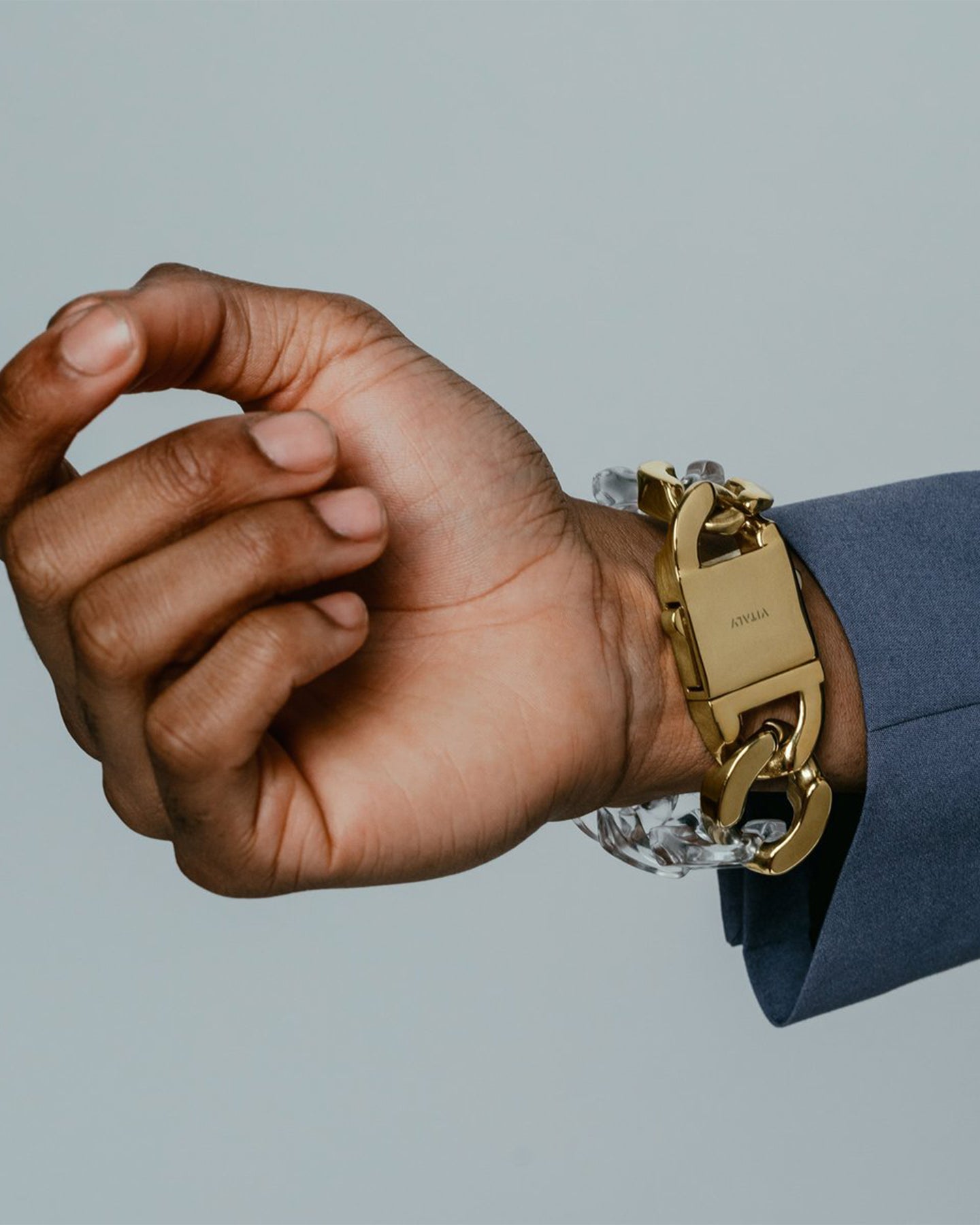 Vitaly Unisex Static Bracelet Clear/Gold、mySite、zt4zffjzw