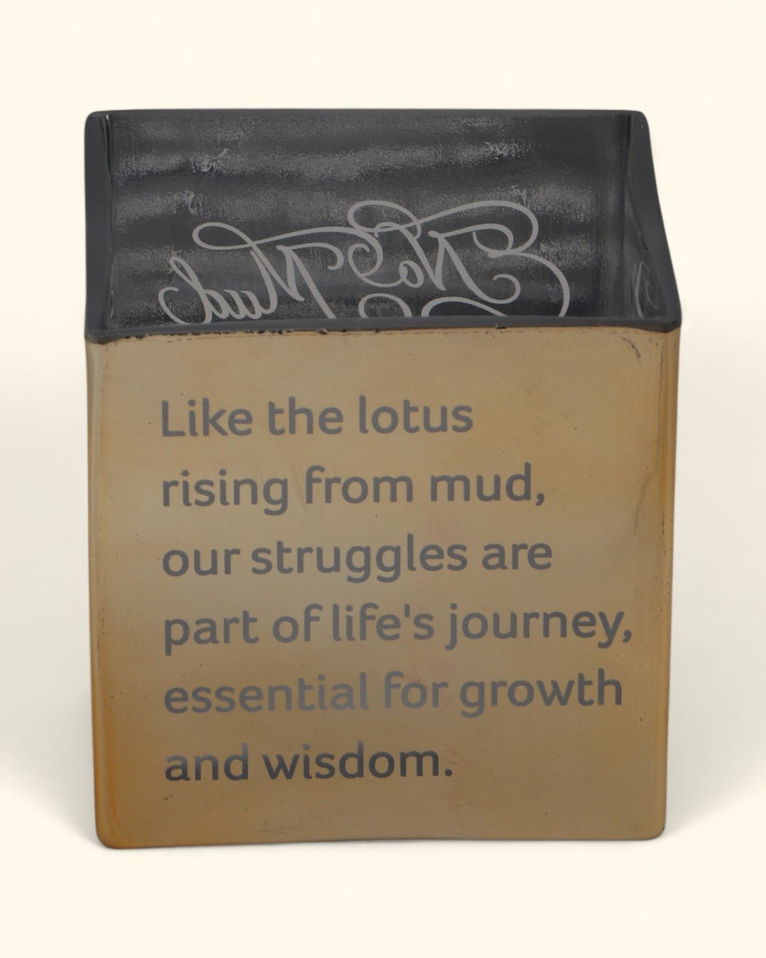 No Mud, No Lotus Glass Square Vase、mySite、topwebapps