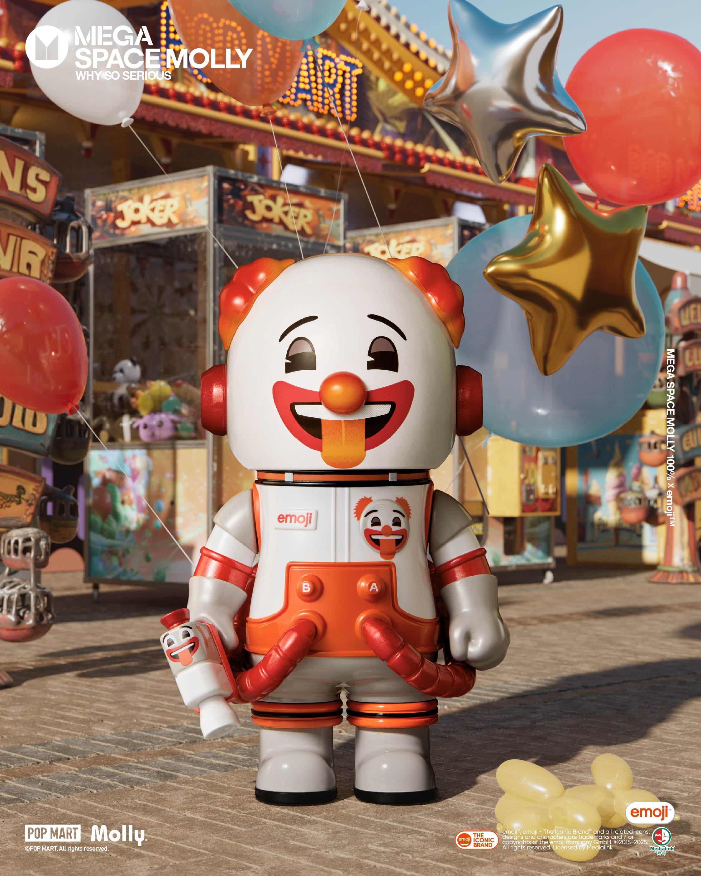  POP MART MEGA SPACE MOLLY 100% × emoji™ Series、mySite、greenlandpopulation