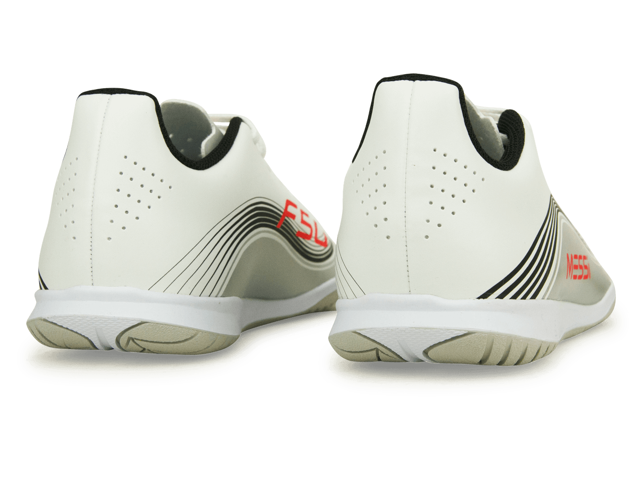 adidas Kids F50 Club Messi IN White/Red/Silver、mySite、noshort