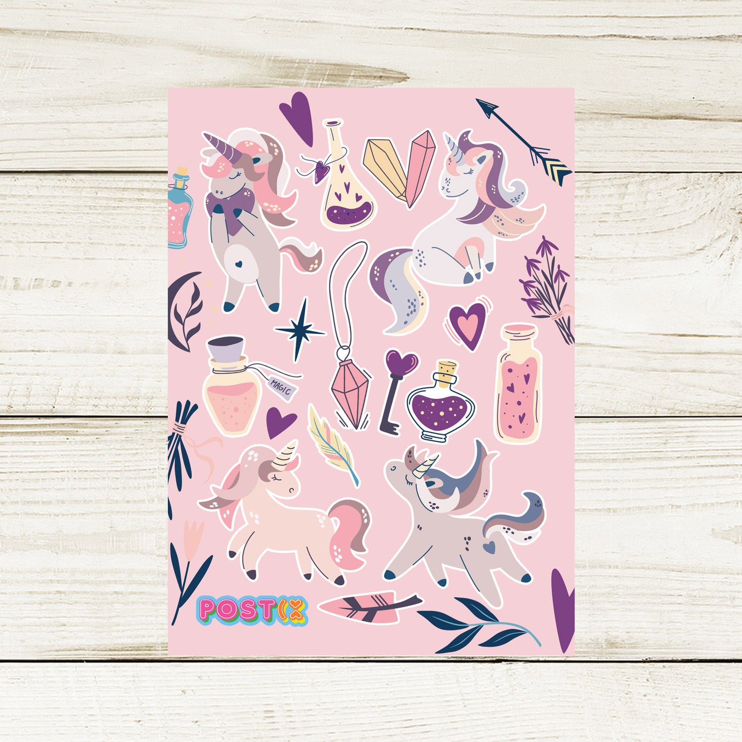  Enchanted Unicorn Sticker Sheet、mySite、ghnorth