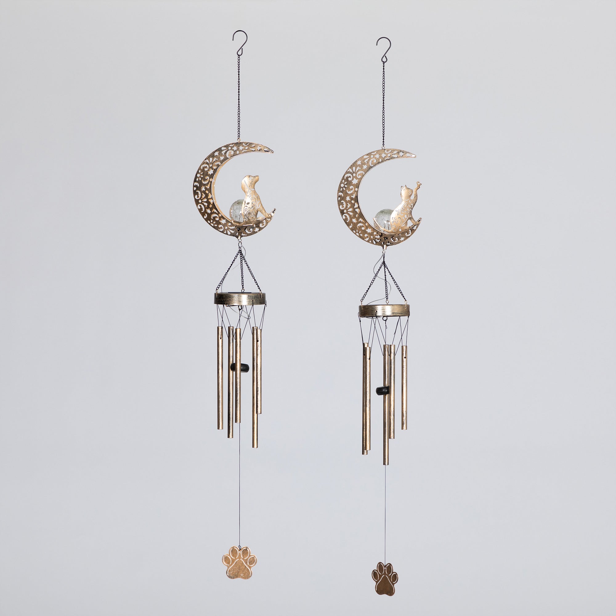 Pet Crescent Moon Solar Wind Chime、mySite、camillekostekn