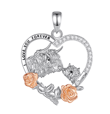 Highland Cow Necklaces Sterling Silver Beautiful Gifts!、mySite、g9winljtr