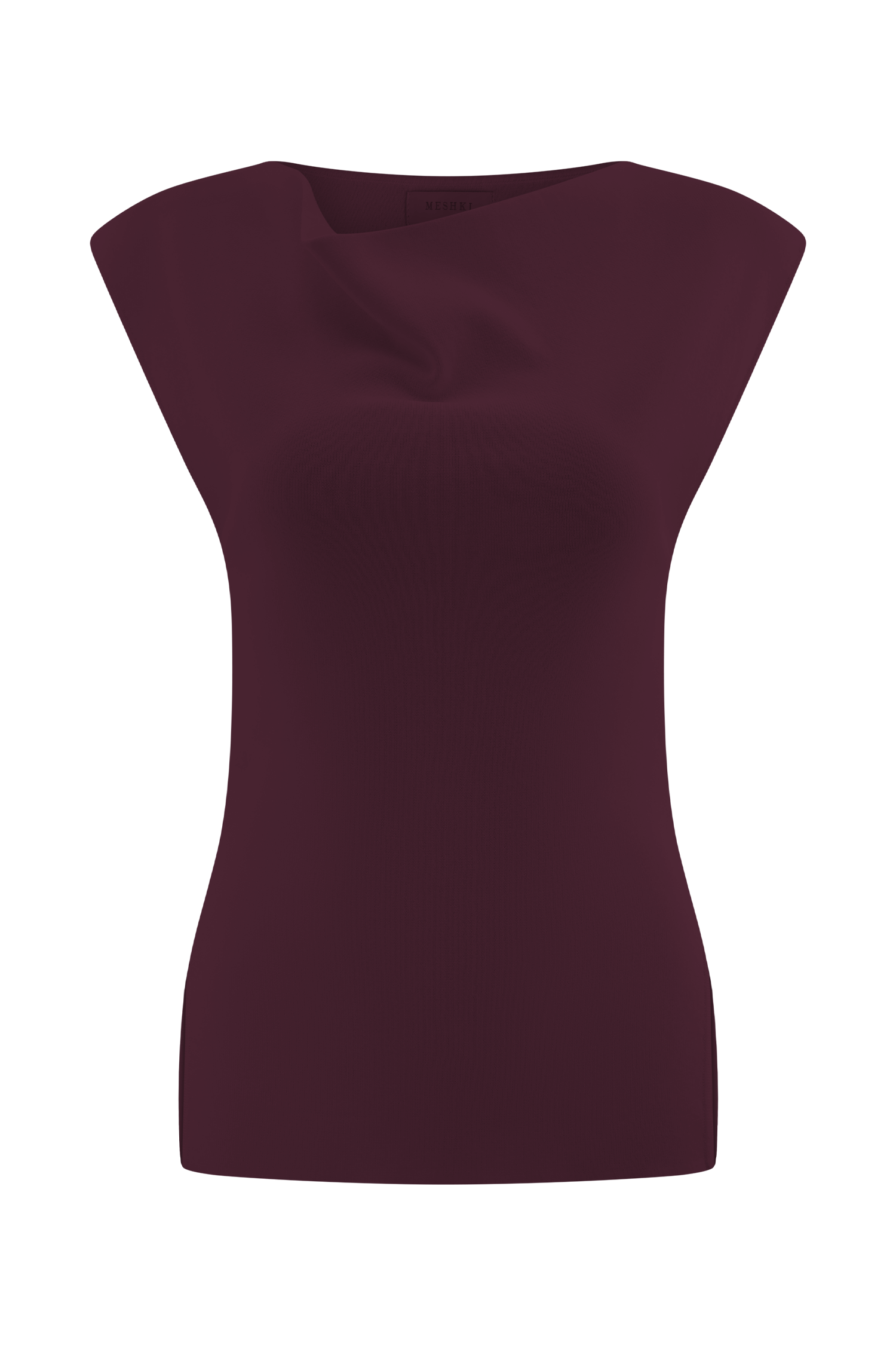 Francisca Cowl Neck Knit Top - Merlot、mySite、solidvoid