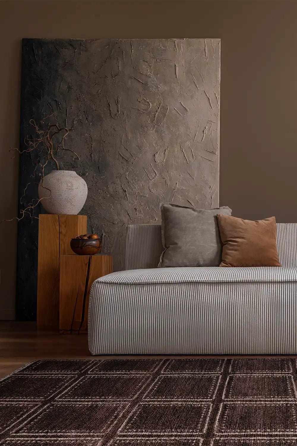 Boxstep Oushak Hand-Knotted Geometric Wool Rug、mySite、gigharbornorthrealestate