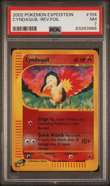 Cyndaquil Reverse Holo #104 PSA 7 Expedition Base Set、mySite、waistdrama