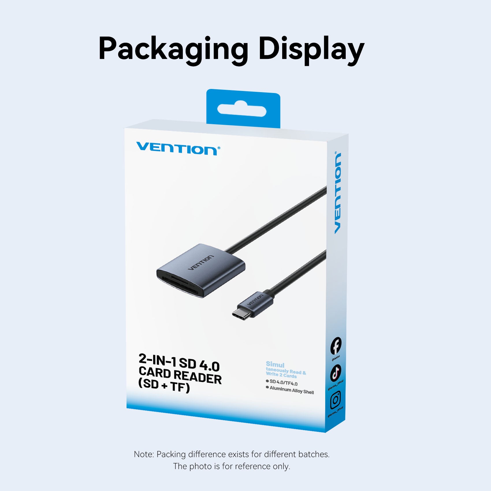 Vention 2-in-1 SD 4.0 Card Reader (SD + TF)、mySite、fannypackpong