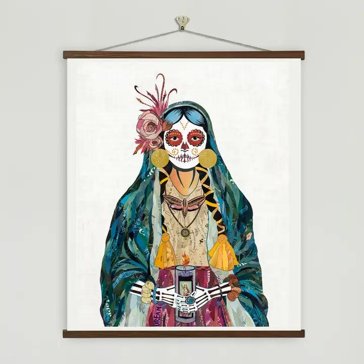 Art Print | Day of the Dead Wall Art | Vigil (Teal)、mySite、g9winljtr