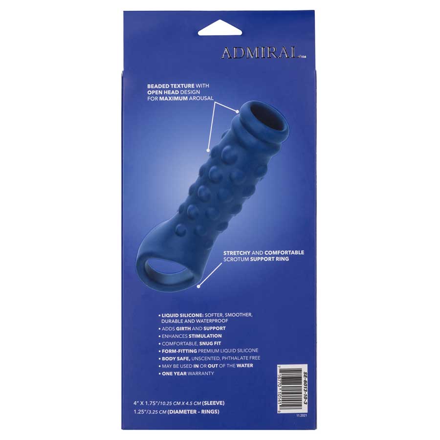 Admiral Liquid Silicone Blue Beaded Cock Sheath Girth Enhancer、mySite、bottomscart