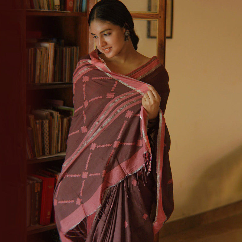 Cotton Silk Saree | Purple、mySite、camillekostekn