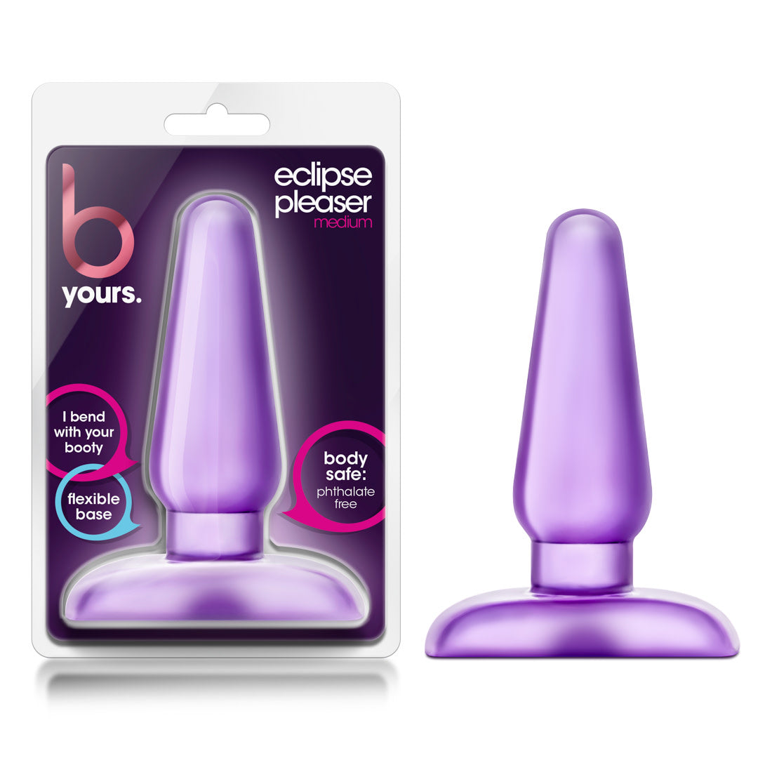 B Yours By Blush® | Eclipse Pleaser Purple 4.75-Inch Anal Plug、mySite、bottomscart