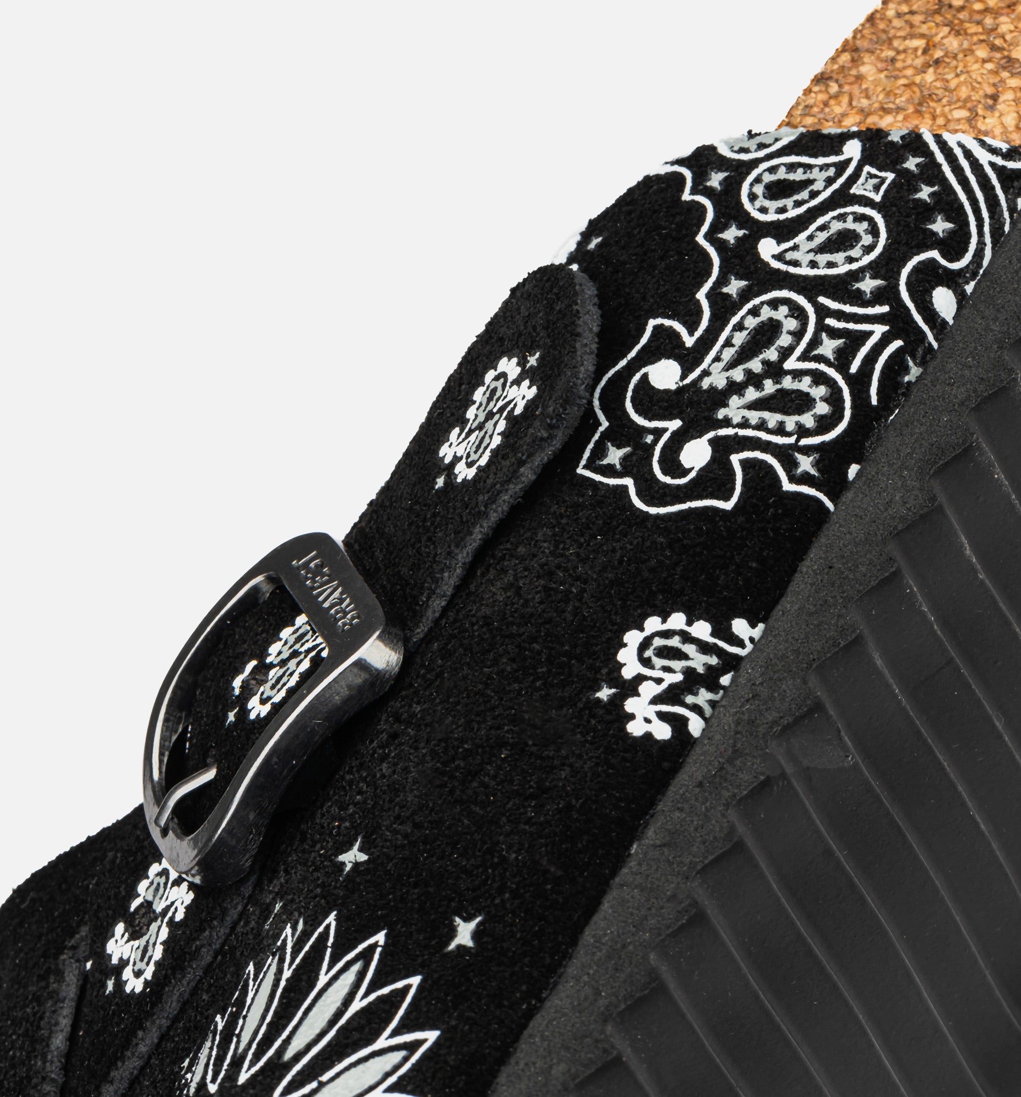 Two Tone Paisley Clog Mens Sandal - Black/White、mySite、dreamappss