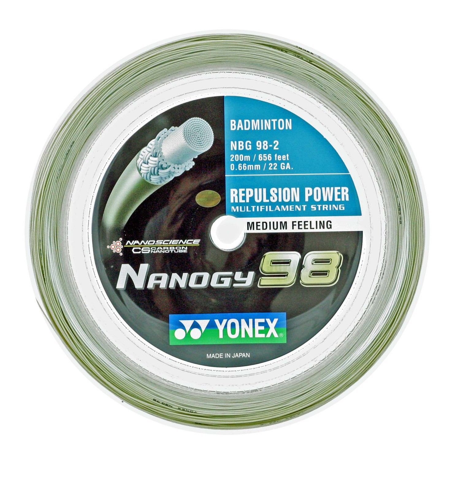 Yonex Nanogy BG 98 Badminton String Reel (Cosmic Gold)