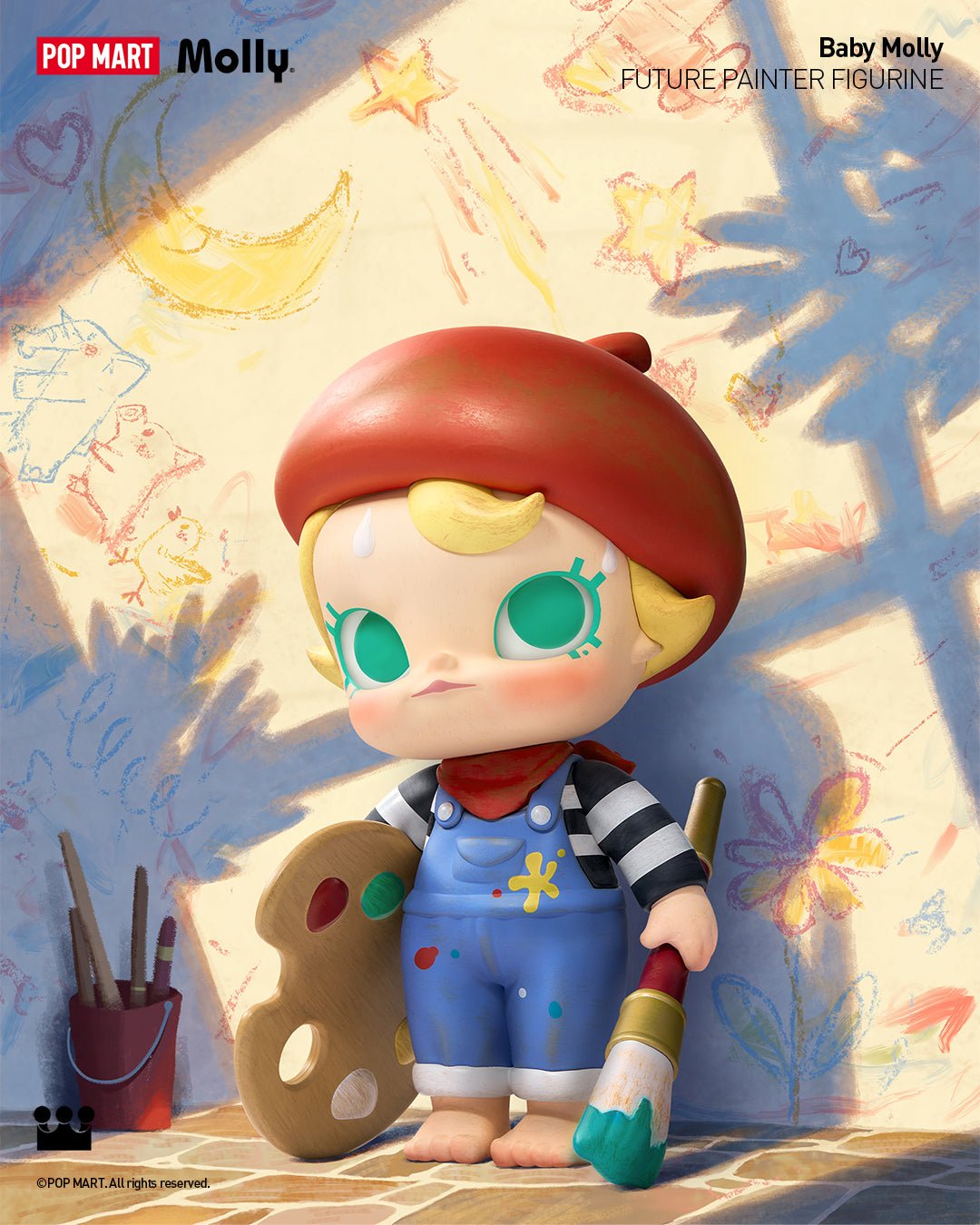  POP MART Baby Molly Future Painter Figurine、mySite、greenlandpopulation