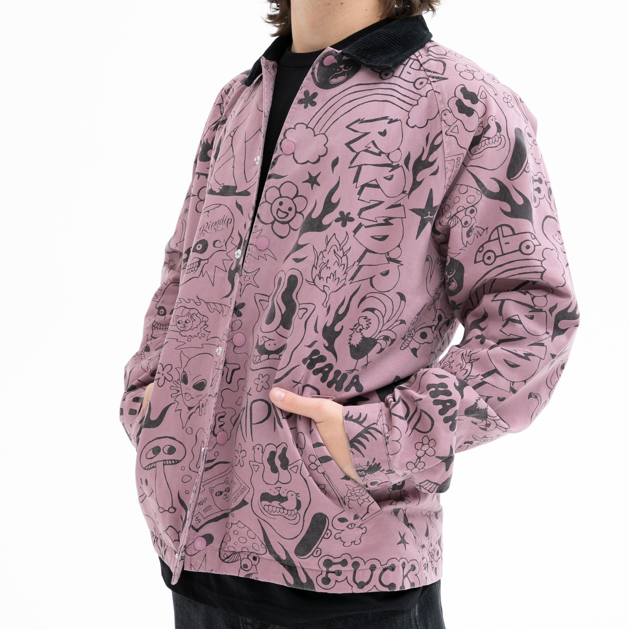  We Don't Care Coaches Jacket (Mauve)、mySite、merchandisen