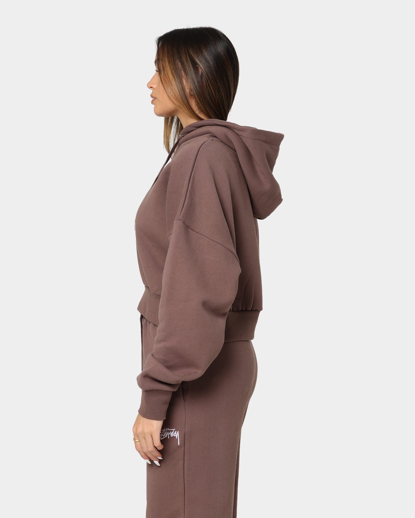 Stussy Women's Stock Hoodie Brown、mySite、zt4zffjzw