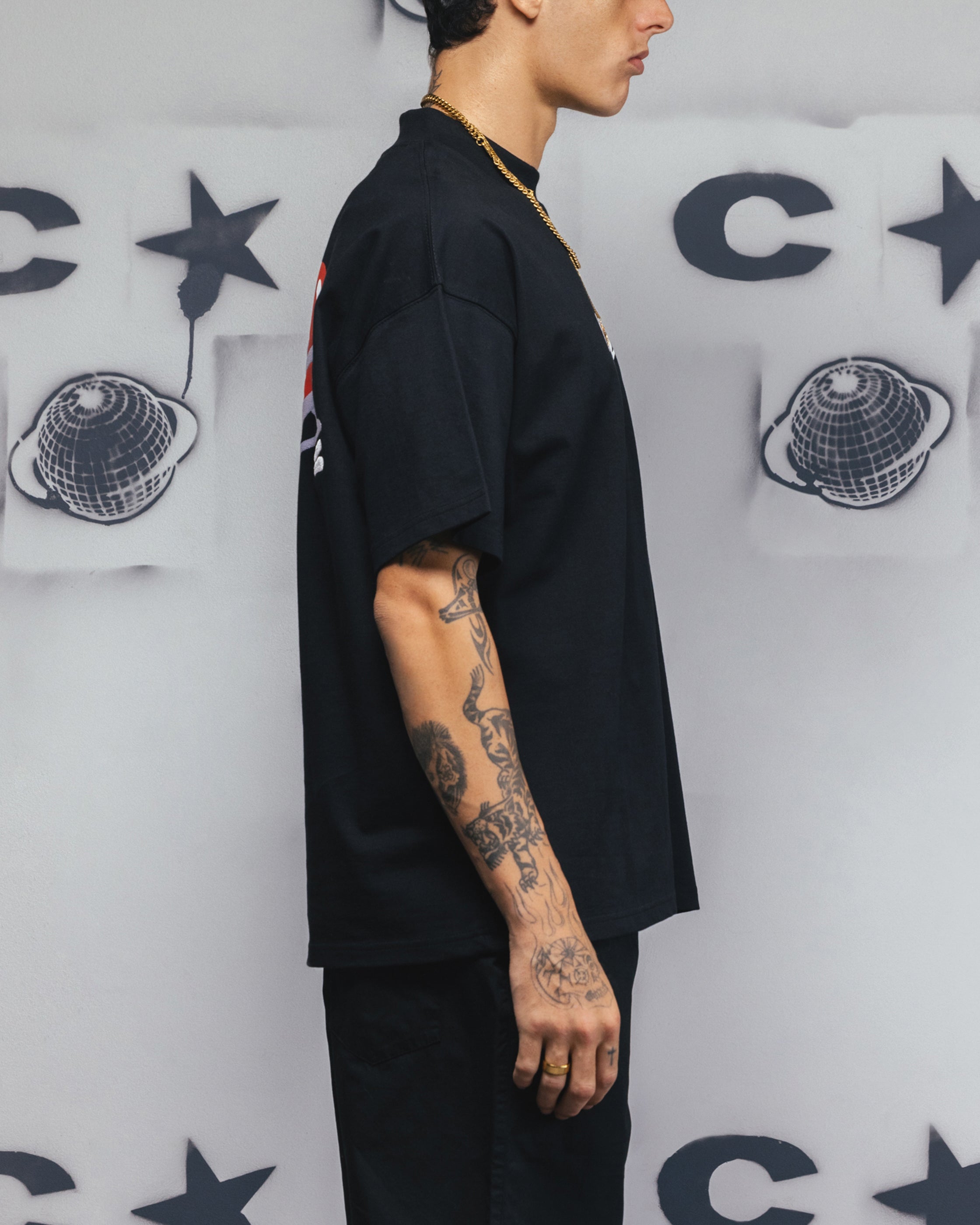 Carre Romance T-Shirt Black、mySite、zt4zffjzw