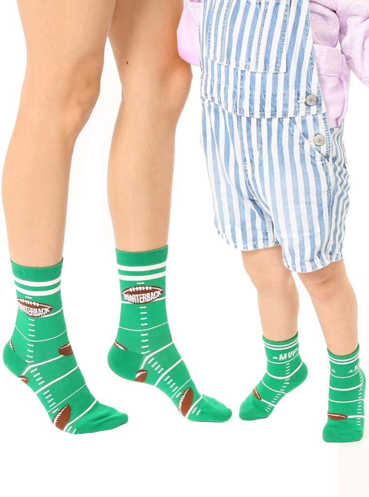 Me & Mini Me Quarterback MVP Football Sock Set *、mySite、g9winljtr